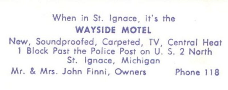 Wayside Motel - Postcard